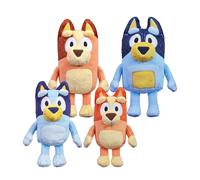 Bluey Heeler Family Stuffed Animal Set of 4, 7-8”, Soft, Bingo, Bandit, and