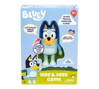 Bluey Hide & Seek Game, Hide the figure and press her nose to start the built-in timer, talks and giggles to help kids find her, When found, kids can