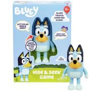 Bluey Hide & Seek Game, Hide the figure and press her nose to start the built-in timer, talks and giggles to help kids find her, When found, kids can Dance To Theme Song