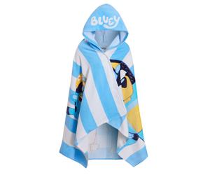 Bluey Hooded Towel Boys Girls Poncho 100% Cotton Kids Beach Towel Bath Towel Swimming Wrap Changing Robe