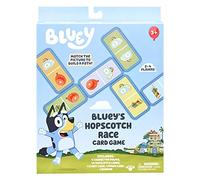 Bluey Hopscotch Race Card Game: 44 Picture Cards, Colour Spinner and 4 Family Character Pawns Official Merchandise