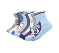 Bluey Jungen 8pk and Bingo Quarter Socks Multicolor/Ocean Tides, 4