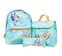 Bluey Kids Backpack School Set 3 Piece with Bag Pencil Case Lunch Bag Boys Blue