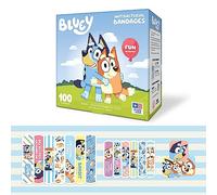 Bluey Kids Bandages, 3 Assorted Sizes 100 CT | Wear Like Stickers, Flexible Adhesive Bandages for Minor Cuts, Scrapes, and Burns. Great Gift idea and Stocking Stuffer
