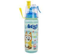 Bluey Kids built in sprayer Water Bottle 575 ml - Refillable BPA Free Drinks Bottle with Cooling Spray, Bluey Water Bottle for Children, School, Sports, Holidays & Summer Outdoor Activities | STOR