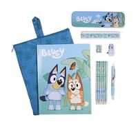 Bluey Kids Bumper Stationery Set School Supplies in Reusable Bag Gift for Kids with Pencil Case, Pencils, Rubber, Pen, Notebook and More!