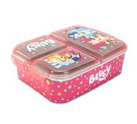 Bluey Kids Childrens Multi Compartment Rectangular School Travel Lunch Food Box Sandwich Bento Container, BPA Free