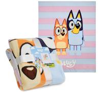 Bluey Fleece Bed Blanket for Kids Super Soft Blanket Fleece Throws 150 x 130cm Warm Sofa Bed Throw, Gifts for Kids