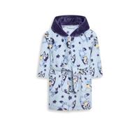 Bluey Kids Fleece Dressing Gown - Soft Hooded Robe with Character Hood, All-Over Print & Tie Waist, Kids Sleepwear Loungewear, Gifts for Girls, Machine Washable