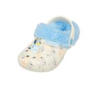 Bluey Kids Fur Lined Clogs Sandals with Charms - Boys Sliders Shoes for Indoor and Outdoors (Blue UK 10-EU28)