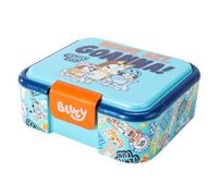 Bluey Kids Lunch Box with Compartment - BPA Free Bento Boxes | Rectangular School & Travel Food & Snacks Box, Officially Licensed Cute Plastic Sandwich Container for Boys & Girls