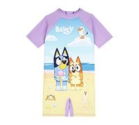 Bluey Kids Surfsuit Swimsuit, Ages 3 to 8 Years Old (as8, Age, 5_Years, 6_Years, Regular, Lilac)