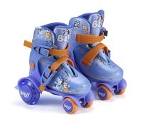 Bluey Kids Trainer Skates - Light Up Wheels, ABEC 5 Bearings, Durable PVC Material, Foam Shoe Lining, Perfect for Active Fun and Adventures, US Size 9-12