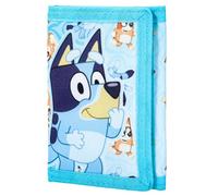 Bluey Kids Trifold Wallet Bingo Wallet with Hook & Loop Closure | ID Window, Card & Zippered Coin Pocket, Officially Licensed Gift for Boys & Girls