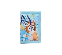 Bluey Kids’ Trifold Wallet - Durable & Lightweight Bluey and Bingo Themed Wallet with Velcro Closure - Perfect for Boys & Girls