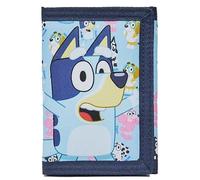 Bluey Kids Wallet Trifold Wallet with ID Pocket & Zipped Coin Purse