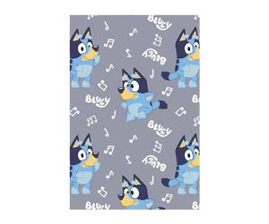 Bluey Large Blanket Dog Music Grey Super Soft Fleece Throw Boys Girls Official