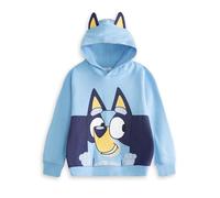 Bluey Light Blue Hoodie | Long Sleeve Hooded Pullover with Cartoon Character Print | Kids Unisex Streetwear Jumper | School Loungewear Top for Children Merch - 3-4 Years