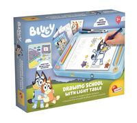 Lisciani - BLUEY Drawing School - Educational Drawing Kit for Children from 3 Years - A4 Light Table - Scented Felt Pens - Stencils, Stickers & Scissors - Manual and Creative Activity
