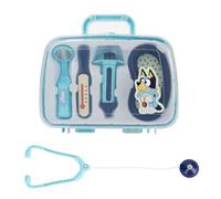 Bluey Medical Carry Case - Stethoscope, Syringe Toy, Medical Bowl, Thermometer, Dental Mirror, Doctor Role, Hospital Pretend Play Kit with Accessories, Educational & Imaginative Set, Age 3+