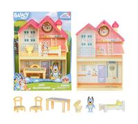 Mini Bluey Home Playset Compact House Playset With Carry Handle Three Different Rooms Kitchen, Bedroom and Bathroom Includes Bluey Figure With 5 Play