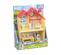 Mini Bluey Home Playset Compact House Playset With Carry Handle Three Different Rooms Kitchen, Bedroom and Bathroom Includes Bluey Figure With 5 Play