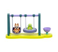 Bluey Mini Playsets, Turtleboy Playground Playset, Includes Articulated Wide-Eyed Bingo Figure and Turtleboy, Swing & Spin together on the Playground