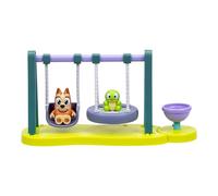 Bluey Mini Playsets, Turtleboy Playground Playset, Includes Articulated Wide-Eyed Bingo Figure and Turtleboy, Swing & Spin together on the Playground