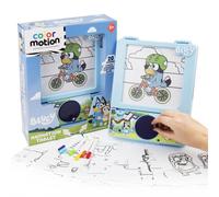 Bluey Motion Animation Tablet - Turn Drawings into Bluey with 20 Design Inserts Coloring Markers Drawing Pad