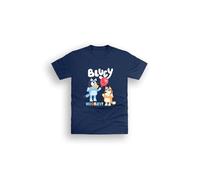 Bluey Navy T-Shirt for Kids - Unisex Sizes 1-8 Years | Hooray Balloon Play Design