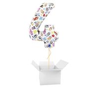 Bluey Number 4 Giant Foil Helium Balloon - Inflated Balloon in a Box