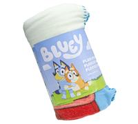ms móvil shop Bluey Children's Blanket 100 x 140 cm 100% Polyester - Bandit with Cheese, Bingo and Bluey Print | Official Bluey Product for Kids by Ludo BBC Studios