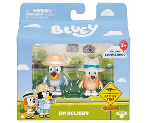 Bluey On Holiday Bingo Figures Hat Hats Shoes Sandals Backpack 2 Figures In Pack