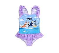 Bluey One Piece Girls Swimming Costume with Frilly Waist | Beachwear for Ages 2-8 Years
