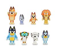 Bluey - Pack of 8 Family and Colleagues Figures, Articulated Figures, 6-8 cm Dolls Collection, Children's Drawing Series Characters, Boys and Girls + 3 Years, Famous (BLY49000)