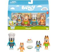 Bluey PAVLOVA 4 Pack Toy Figure Playset Includes, Bingo, Chef Bandit