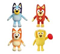 Bluey Plush Friends Set Value Box, Includes, Bingo, Lucky and Rusty, 7.5"- 8" Plush, Ages 3+