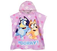 Bluey Poncho | Kids Towel Poncho | Girls Cotton Beach Towel | Hooded Bath Towels | Swimming Towels | One Size | Purple