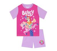 Bluey Pyjamas, Bingo Short Sleeve Girls Pyjamas, Summer Short Pjs For Girls, Nightwear, Purple 6-7 Years