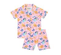 Bluey Pyjamas | Button Up Girls Pyjamas | Summer Short Pjs For Girls | Ages 18 Months To 10 Years