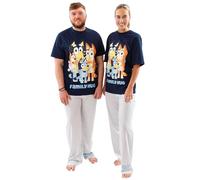Bluey Pyjamas For Adults | Unisex PJs For Men Or Women | Sizes Small To XX Large | Blue | Small