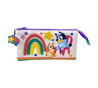Bluey Rainbow Triple Pencil Case