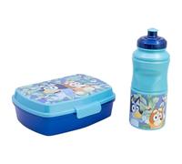 Stor 50673 Set VUELTA AL Cole EN CAJA Regalo (Botella REUTILIZABLE Sport Easy Hold 380 ML Y SANDWICHERA Rectangular) BLUEY Lunch Box, Plastic