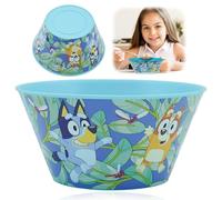 Bluey Reusable Plastic Snack Bowl, 700ml BPA Free Kids Travel Bowl Lightweight Stackable, Hand Wash Only Self Feeding Rice for Kids 4+ Year