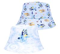 Bluey Reversible Bucket Hat for Kids - Officially Licensed Summer Sun Hat for Boys & Girls Ages 2-5 - Breathable Twill Fabric
