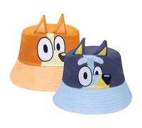 Bluey Reversible Bucket Hat for Kids - Officially Licensed Summer Sun Hat for Boys & Girls Ages 2-5 - Breathable Twill Fabric
