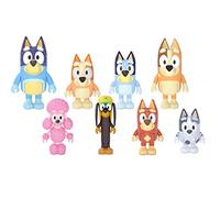 Bluey Family and Friends Figure 8-Pack: Articulated 2.5 Inch Action Figures; Bluey, Bingo, Bandit (Dad), Chilli (Mum), Coco, Snickers, Rusty and Muffi