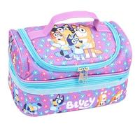 Bluey - School Lunch Bag for Kids - Multi-Compartment Snack Bag for Girls and Boys Nursery - Thermal Insulated & Large Capacity - Purple
