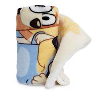 Bluey Sherpa Fleece Blanket Blue/brown (150Cm X 100Cm)