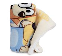 Bluey Sherpa Fleece Blanket In Mid Blue Mid Blue